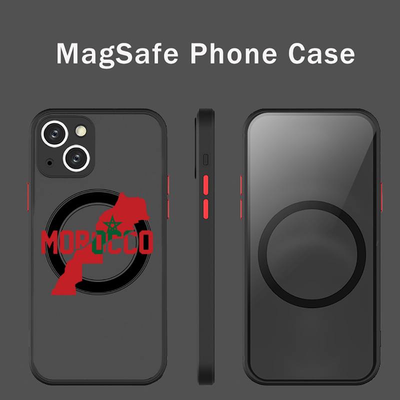 Morocco Flag Phone Case Transparent Magsafe Magnetic Magnet For iPhone 13 12 11 Pro Max Mini Wireless Charging Cover