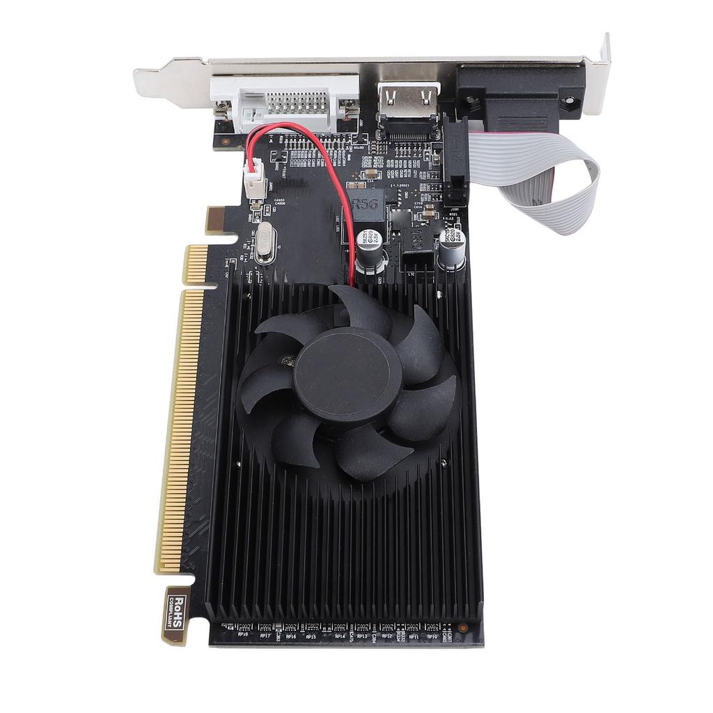 R5 230 Computer Graphics Card 2GB 64 Bit GDDR3 VGA DVI HD Multimedia Interface 625MHz Core Frequency PCI Express X16
