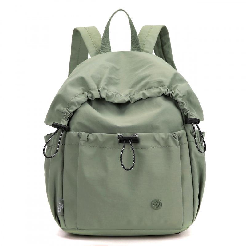 Schoolbag Japanese pleated drawstring design backpack women's large capacity lightweight travel backpack leisure commuter student schoolbag