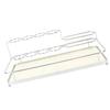 Iron Mouthwash Holder Iron and Acrylic Silver and White Effective Storage Toothbrush Holder for Toothbrush Toothpaste