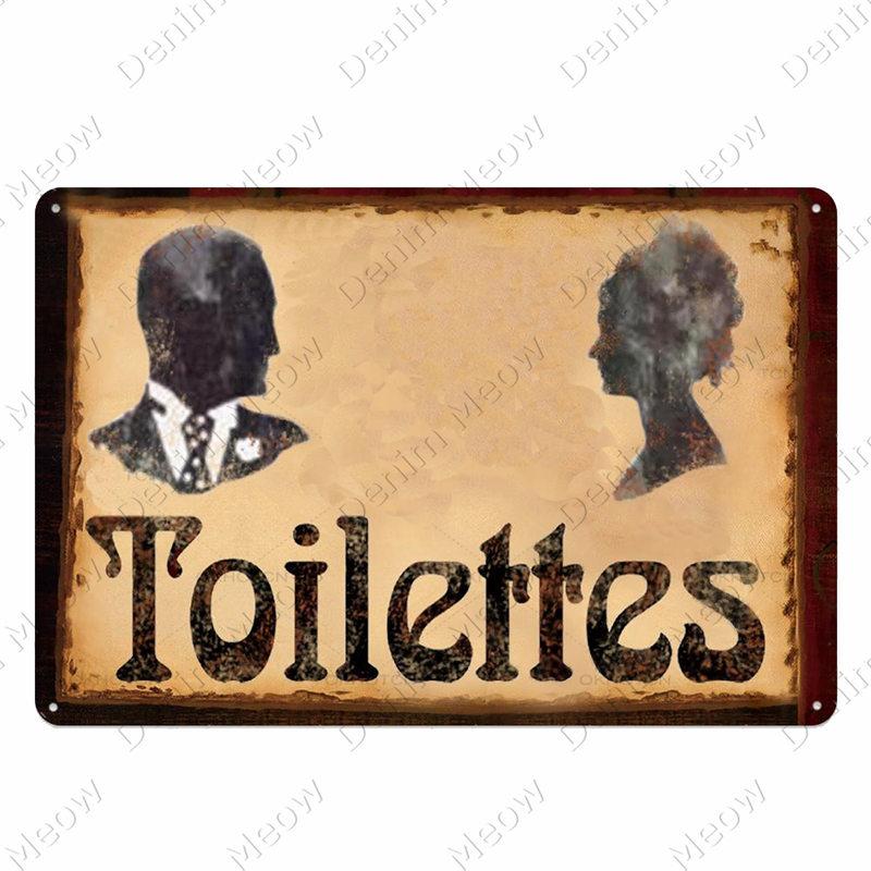 Keine Ablagerungen Vintage Metallblechschilder, Toilettenschilder, Retro Plakette, Lustiges Wortkunst-Poster, Bar, Café, Wanddekoration, Damen Herren
