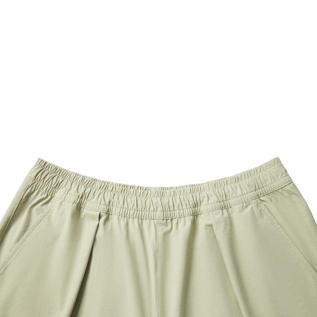 Li Ning Sports Lifestyle Series Solid Color Mid Waist Versatile Breathable Straight Leg Sports Shorts Men Shorts Shuttle-Leaf-Green AKSV169-3