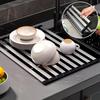 Tri-Fold 304 Stainless Steel Kitchen Sink Rack-Rustproof, Rolling Curtain For Drying Dishes Sner Kitchen Dish Rack Drainage Rack
