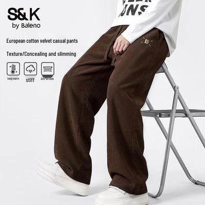 Baleno S&K Series Men's Loose Straight Wide-Leg Casual Pants