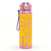 1PC No Fun No Sun Retro Sun Summer Lettering 750ml Color Plastic Sports Water Bottle Leakproof Flip Straw Lid Suitable for Sports Office Home Use