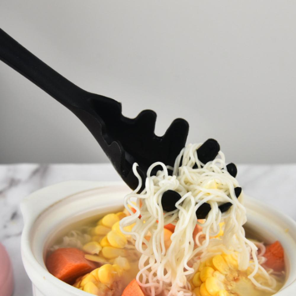 28cm Long Handle Spaghetti Spoon Silicone Noodle Serving Strainer Scoop Colander Slot Spoon Pasta Noodle Colander Kitchen Gadget