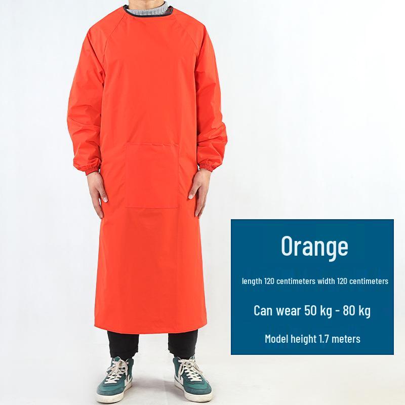 Unisex Waterproof Oil-Proof Long Sleeve Apron for Kitchen and Home