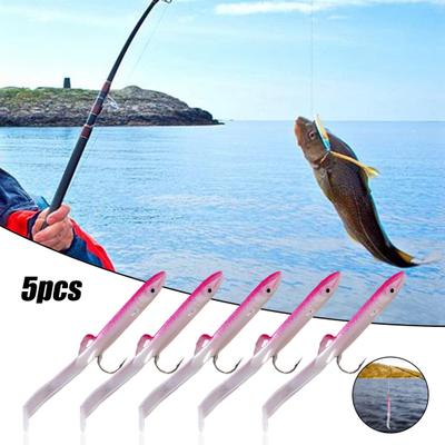5Pcs/Pack 12cm/4.2g PVC Fishing Lure Lightweight Impact Resistant Artificial Eel Bait