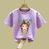 Girls White Short Sleeve T Shirt Summer Casual Top For Big Kids