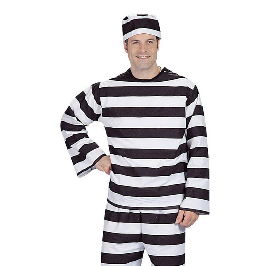 Men s Halloween Prisoner Costume: Luigi, Everyman’s Hero, Modern Robin Hood, Prisoner Cosplay Uniform. 190CM