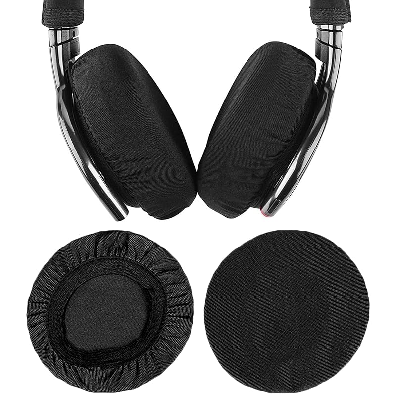 

Stoooduo headphone 1 pair set 100mm headphone cover ear pads Headband cover (black)