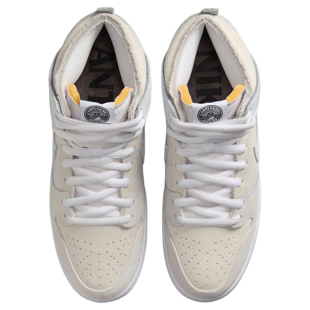 AntiHero X Nike Dunk High SB Wolf Grey Unisex Sneakers White Black HM5837-100