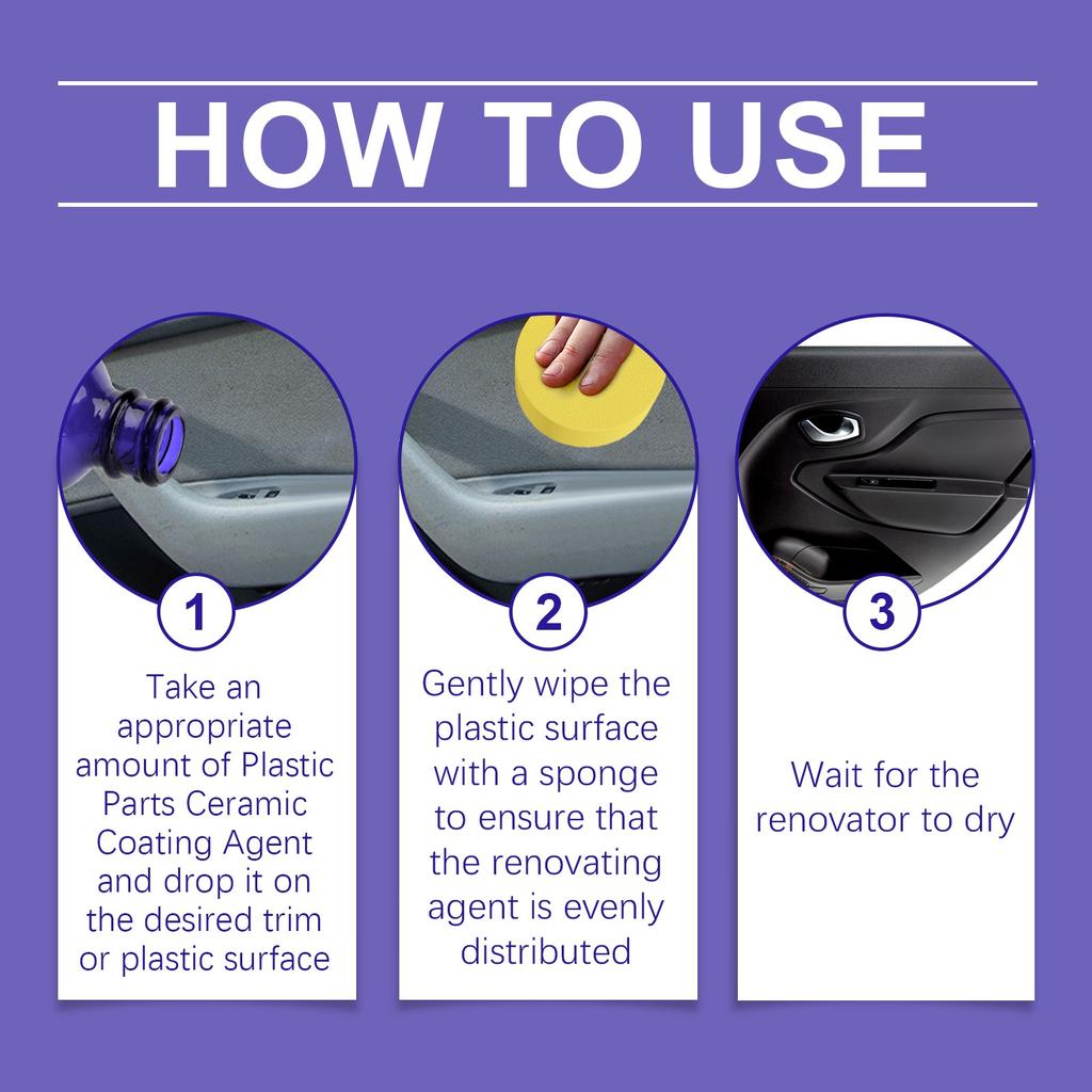 Automobile Plastic Refurbishment Agent Automobile Interior Seat Decoration Cleaning, Decontamination, Refurbishment And Maintenance Cleaner 30ml
