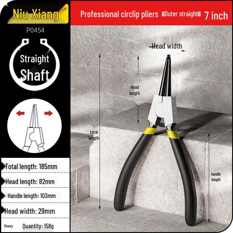 Industriequalität Gelb Doppelnutzungs-Sprengringzangenset für Innen- und Außensicherungsringe