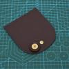 Bag   Cover Split Leather Magnetic Buckle   Hand Made Handbag Parts with Bronze Accessories 12.6x13.7cm(Brown )
