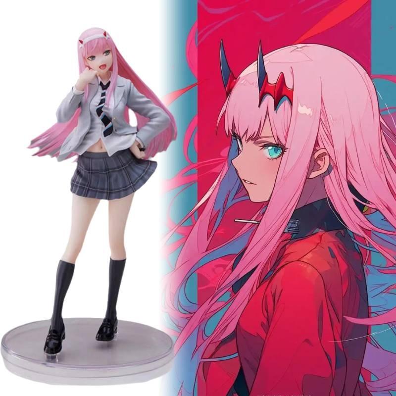 In Darling The Franxx Zero Two Figurine Anime Model Uniform Jk Statue Gift Toy