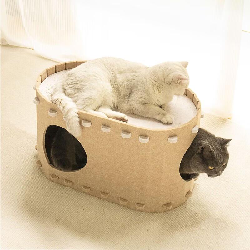 Yunxiaoshi All-Season Foldable Double-Layer Cat Tunnel Bed