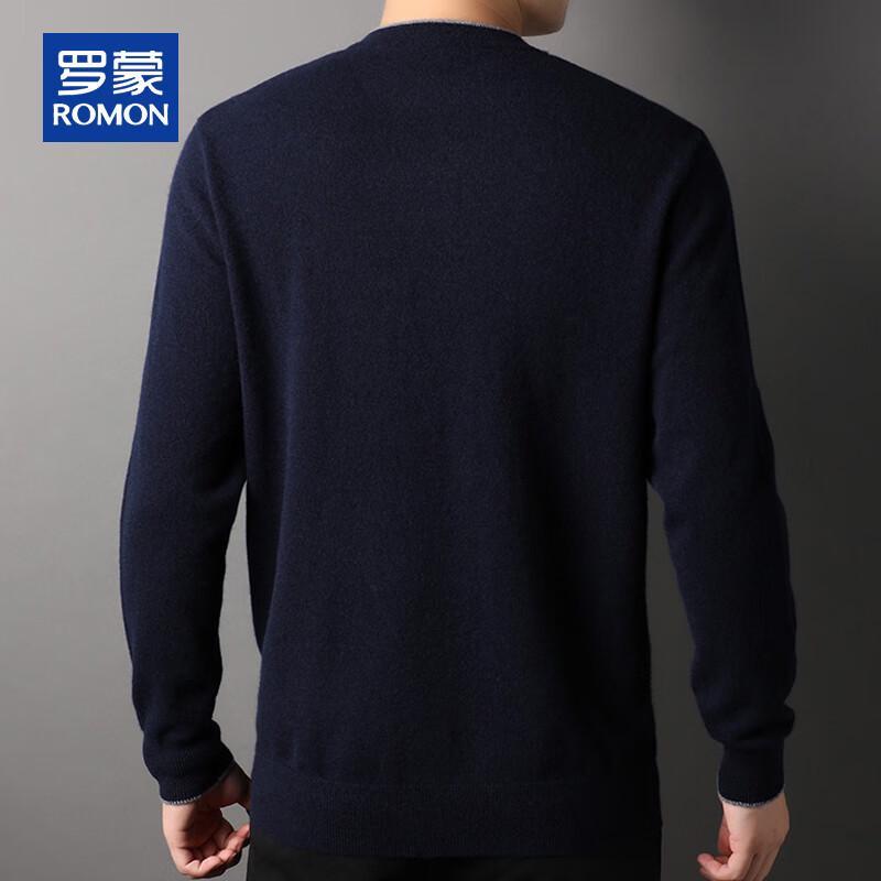 ROMON Men's 100% Pure Cashmere Thickened Pullover Sweater