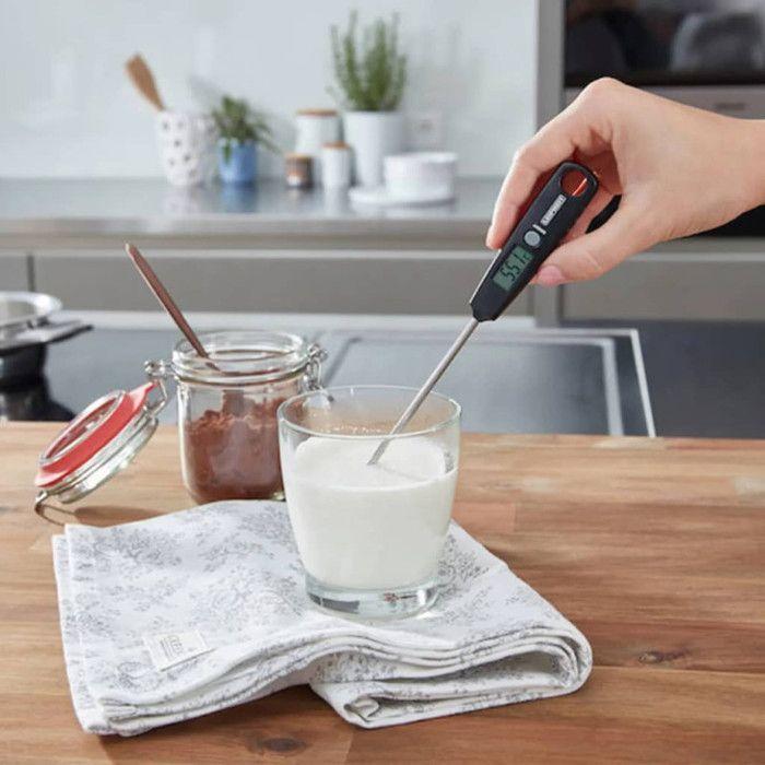 Thermomètre de cuisine universel digital 03095 leifheit, ustensile de cuisine de précision à 0,1°c, -45 à +200°c, acier inoxydable