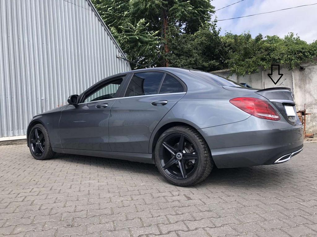 Спойлер LIP (Sunplex, черный) (125,9см*6см) для Mercedes C-сlass W205 2014-2021 гг