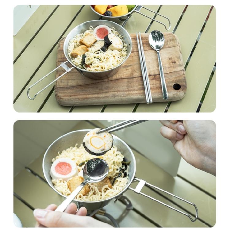 Stainless Steels Cups Plates Forks Spoons Camping Cutlery Set Outdoor Cooking Tableware with Plates Bowls Easy to Use