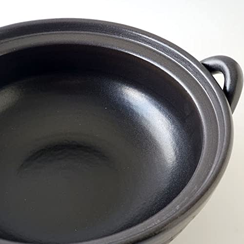 Minosarara Bizen-style Gold-painted Earthenware Pot, Size 8, Serves 2-3, Open-Heat Cooking, Made in Japan, Banko Ware