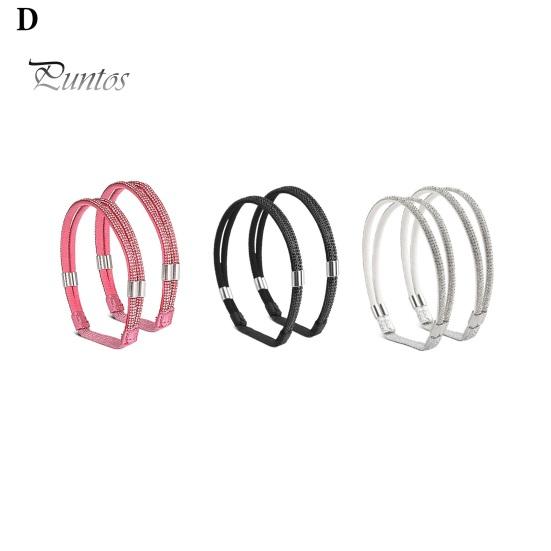 3 Par Fasta Skosnören Återanvändbara Konstläder Glittrande Strass Elastiska Snören Högklackade Sandalremmar