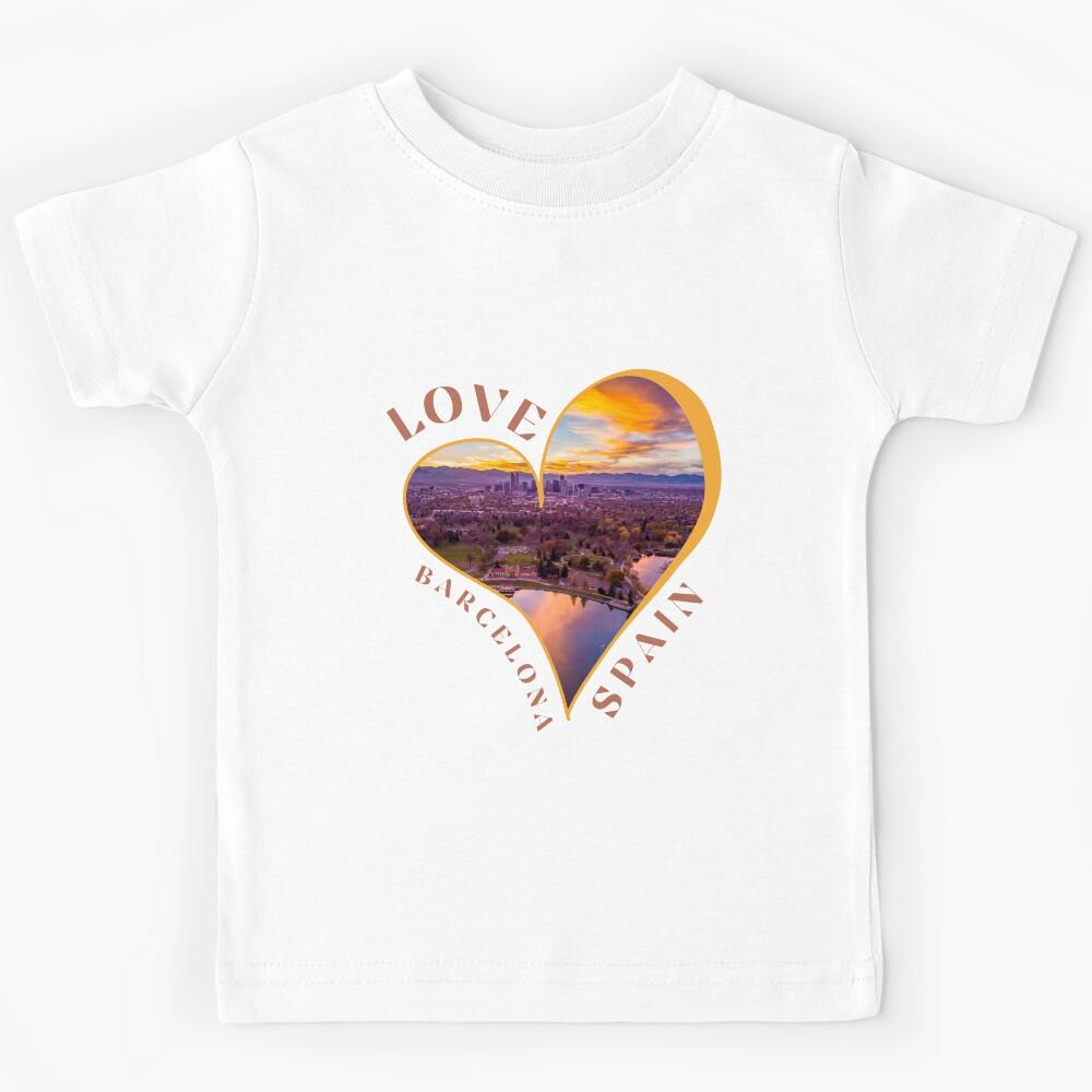Love Barcelona Spain Kids T-Shirt 100