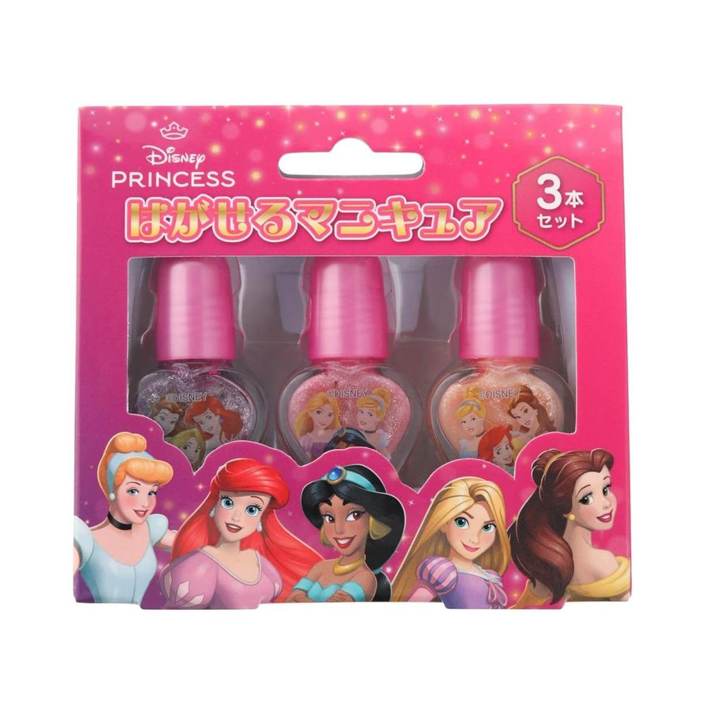 Disney Princess Peel-Off Nail Polish (3-Piece Set) Kids' Cosmetics
