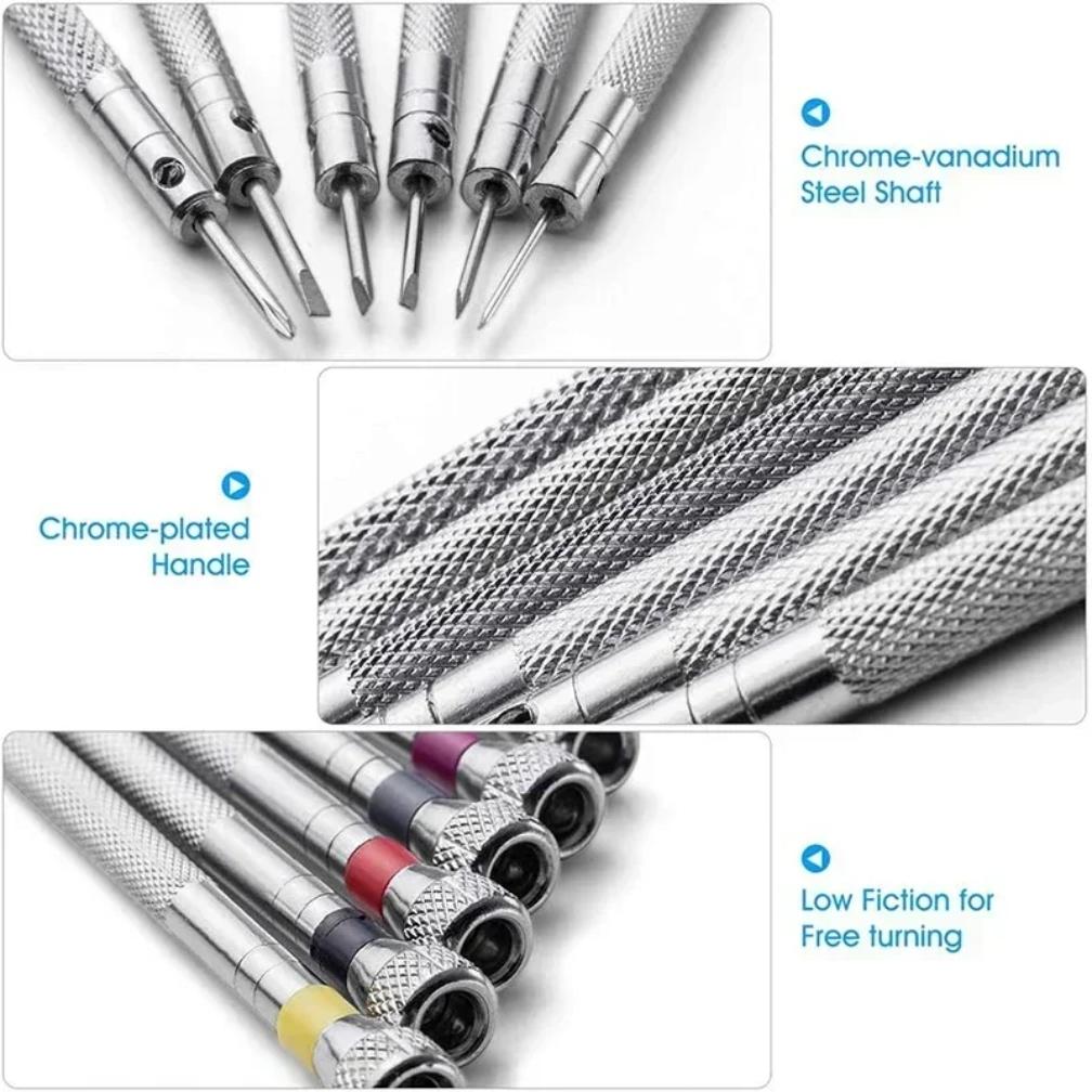 0.8-1.6mm Steel Screwdriver Is a Portable Watch Disassembly Tool Used for Watch Maintenance