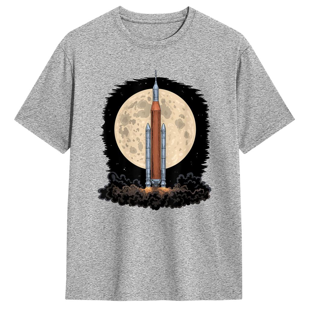 Artemis 1 SLS Rocket Launch Mission To The Moon And Beyond T Shirts Cotton Tops Short Sleeve Round Neck Tees Original TShirt