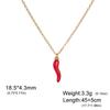 Cazador Red Color Enamel Italian Horn Necklace Gold Color Stainless Steel Necklaces Protection Jewelry Mother's Day Gifts