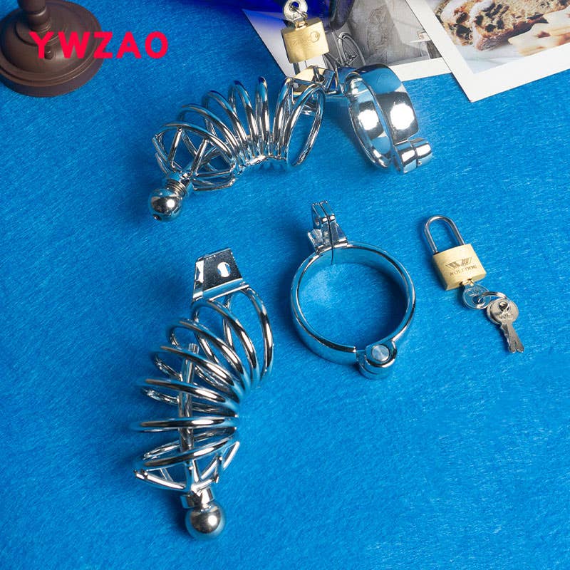 YWZAO Chastity Cage Lockable Urethral Plug M07A030