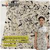 Korean Net Flocking Cheongsam Velvet Fabric - Chinese Style Dress Top