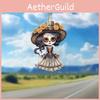 Halloween Painted Terrifying Girl Acrylic Flat Surface Pendant Decor For