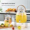 Large Capacity Cold Brew Kettle with Faucet, Steel Ring, Outdoor Beverage and Juice Bucket
