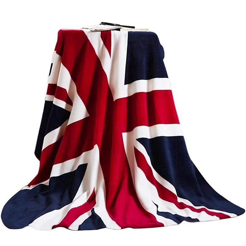1 st Super Zachte Britse Vlag Beddeken - Warm en Pluche Fleece Plaid voor Bank, Sofa, Auto en Reizen - Machinewasbaar 70X100cm