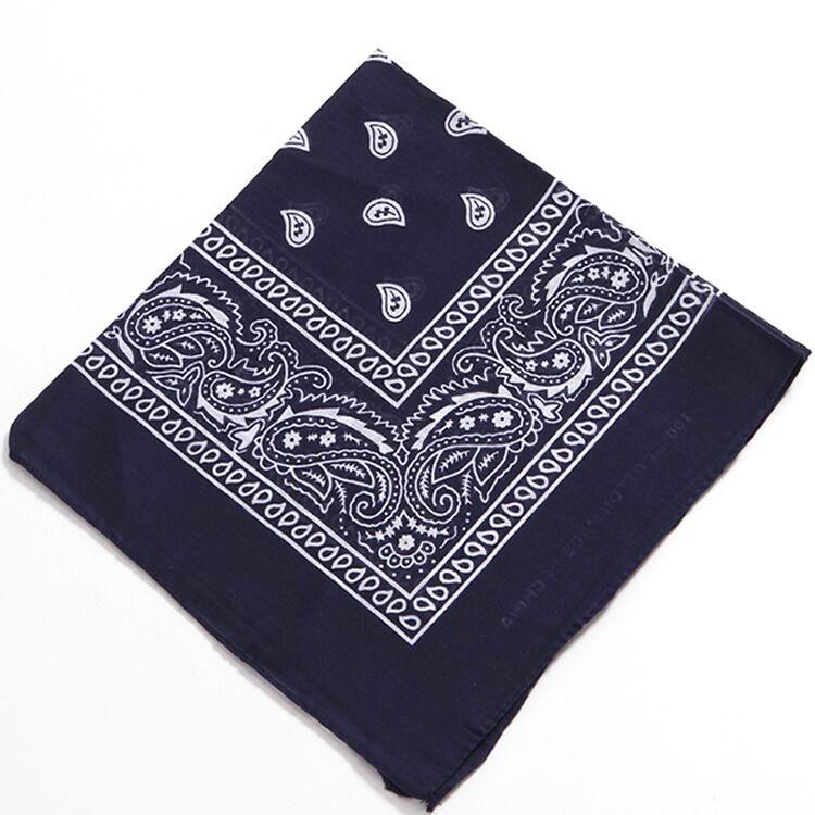 

Cotton Printed Square Scarf Cashew Amoeba Flower Square Scarf Men S And Women S Hip-Hop Headscarf Decorative Literary Silk Scarf 55*55 темно-синий