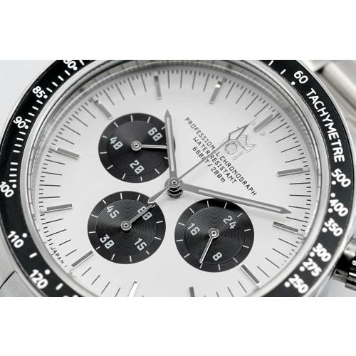 [HYAKUICHI 101] No.12 Hyakuichi Diver's Chronograph Watch, Men's, No Date, White Panda