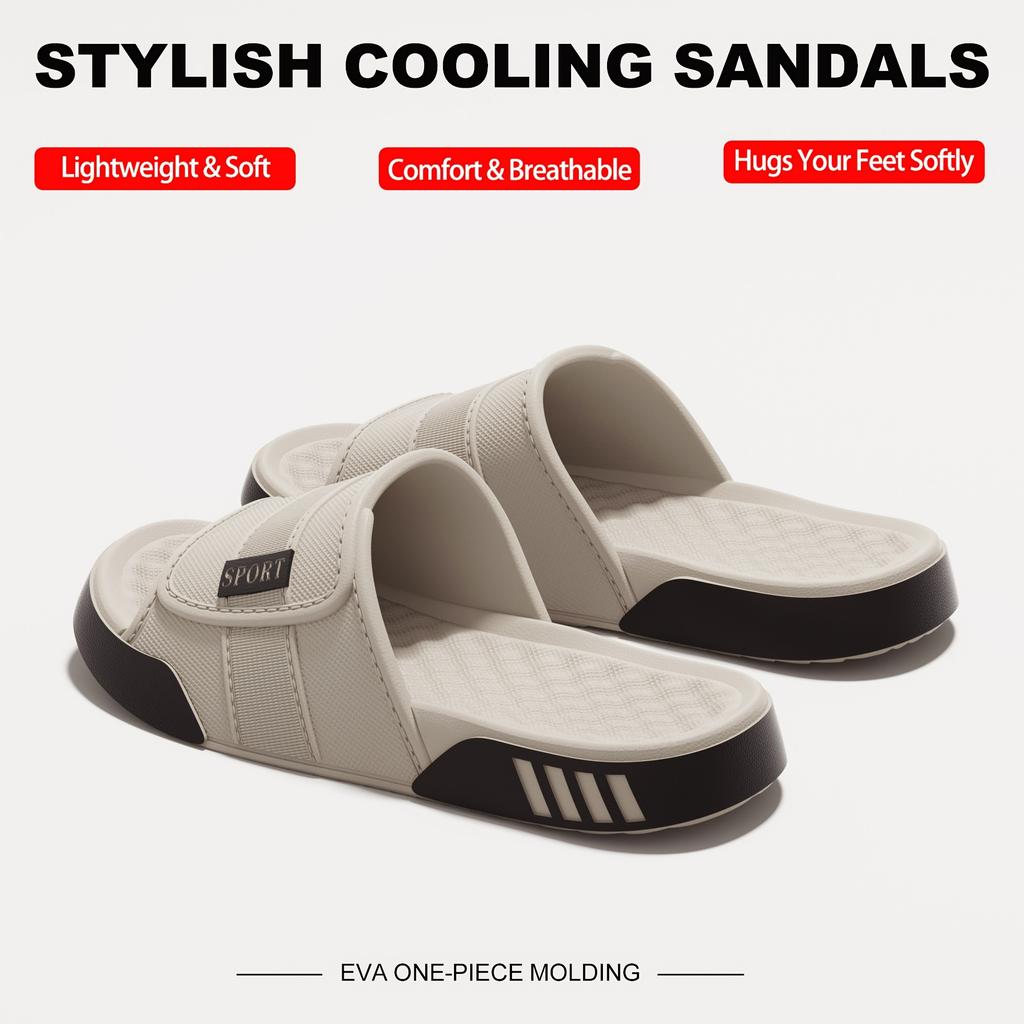 Men'S Indoor and Outdoor Slippers Thick Bottom EVA Non-slip Fashionable Wear-resistant Casual shoes