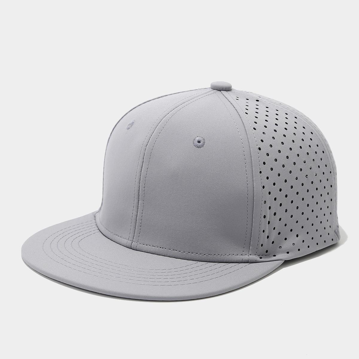 

Full Closed Flat Brim Snapback Cap Unisex Hip Hop Breathable Mesh Baseball Caps Men Women Outdoor Leisure Adjustable Sun Hats Adjustable світло-сірий колір