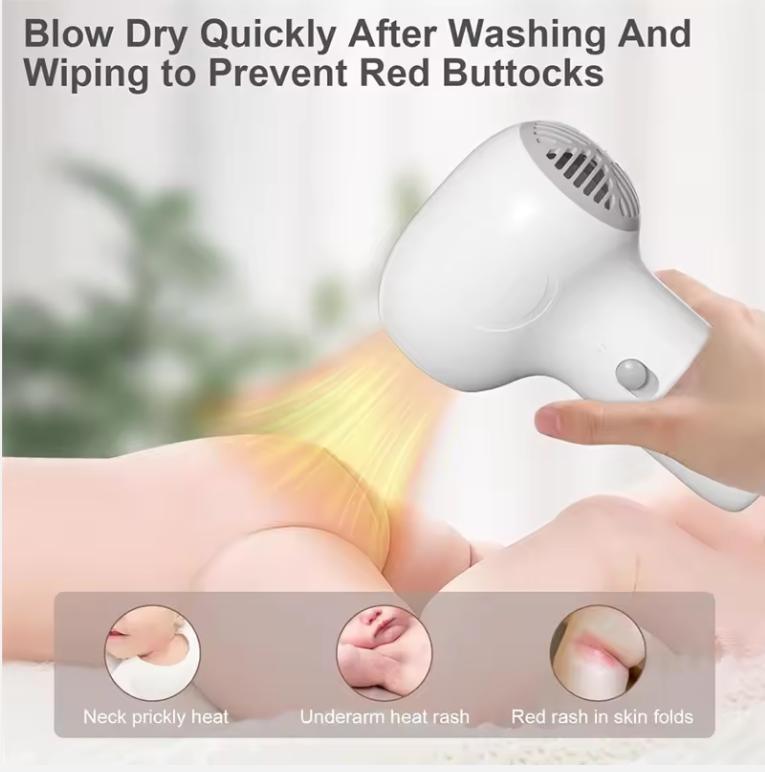 A55X-Charging Base Cordless Hair Dryer For Baby, Gentle Airflow Mini Portable Travel Design, Small Dryer