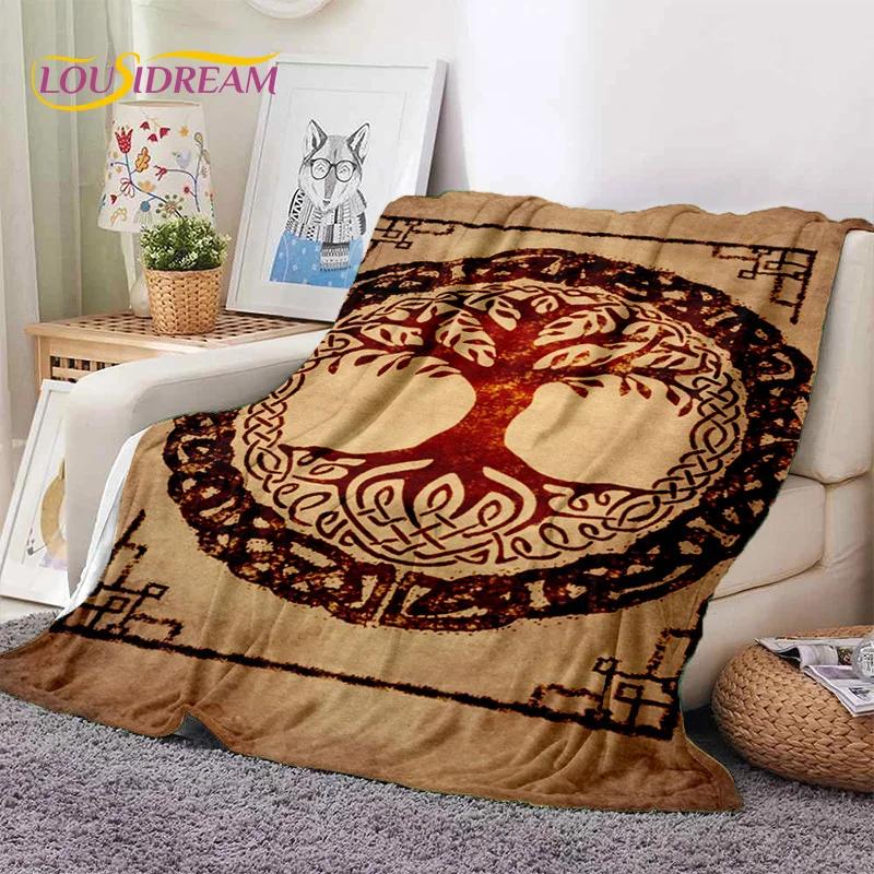 Tree of Life Nature Viking Yggdrasil Norse Soft Flannel Blankets,Throw Blanket Comfortable Blanket for Picnic Beds Home Bedroom