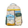 Schoolbag Macaron Contrast Color Backpack Female Junior High School College Student Large Capacity Multi-compartment School Bag Transparent Window 