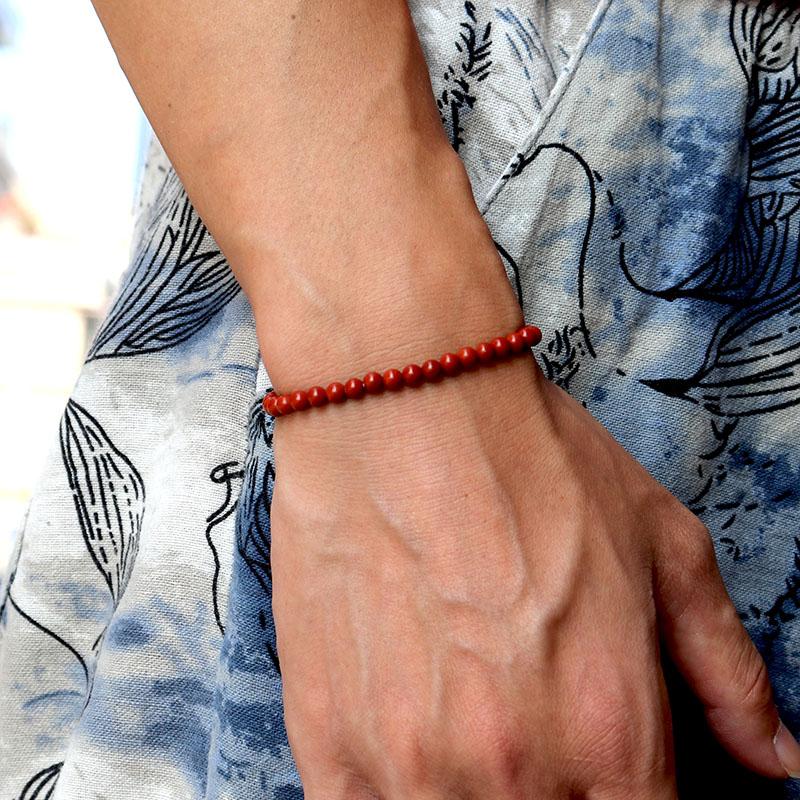 Real Natural Red Coral Stone Bracelet Men Women 4mm 6mm 8mm 10mm Strand Braslet Yoga Meditation Healing Beaded Braclet Pulseria