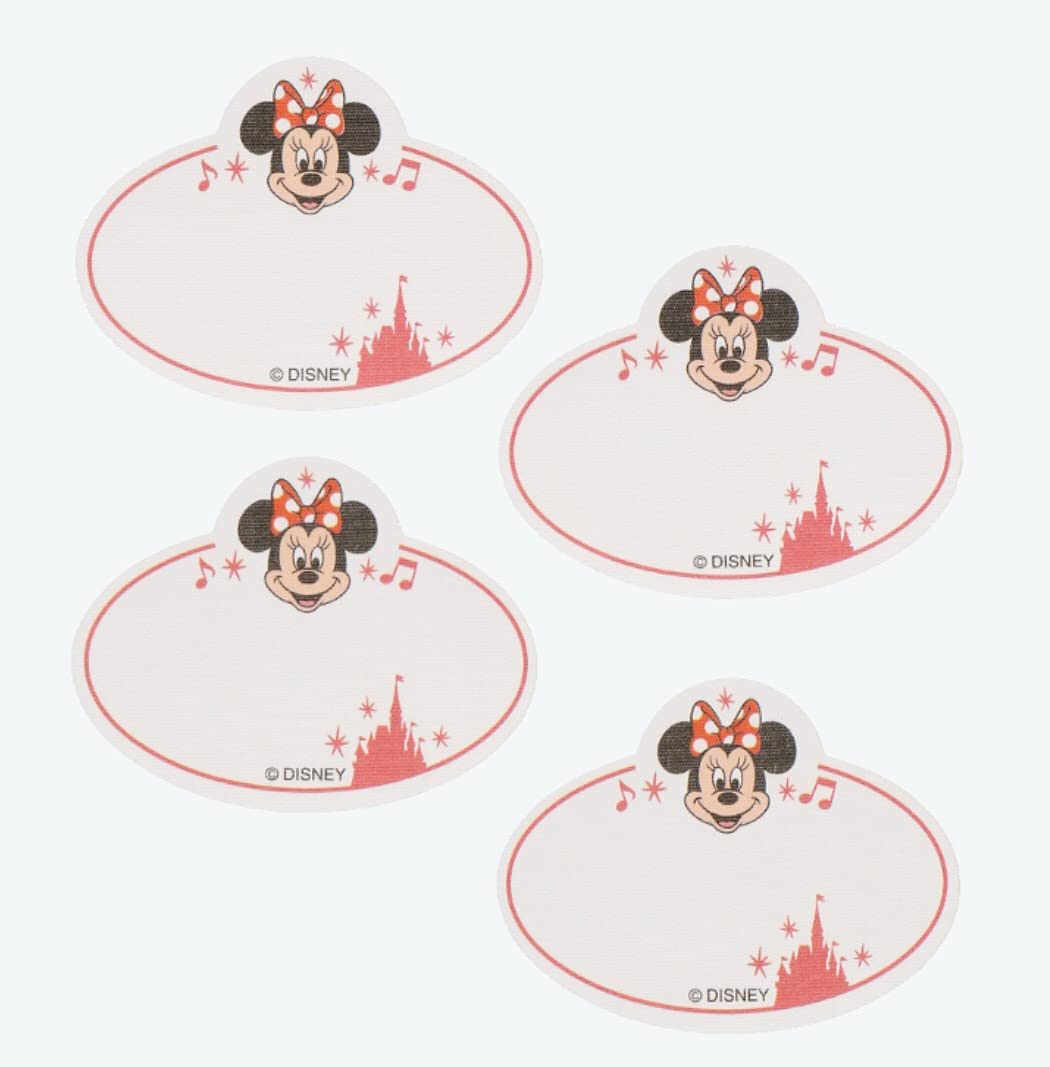 

Наклейки с именем Минни Маус, Набор из 4 штук, Термопереводные, Эксклюзив Токийского Диснейленда, Изделия ручной работы, Нашивка с именем, Термопереводная печать