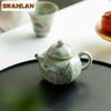 Antique Secret Yellow Ru Kiln Teapot Luxury Flower and Bird Pot Tea Brewing Kettle Cha Kung Fu Teaware Drinkware Supplies Craft
