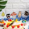 Kids Jungle Animal Model Paper Made Baby Decorations Woodland Creatures Theam Cake Toppers Forest Animal Shape Cupcake Topper