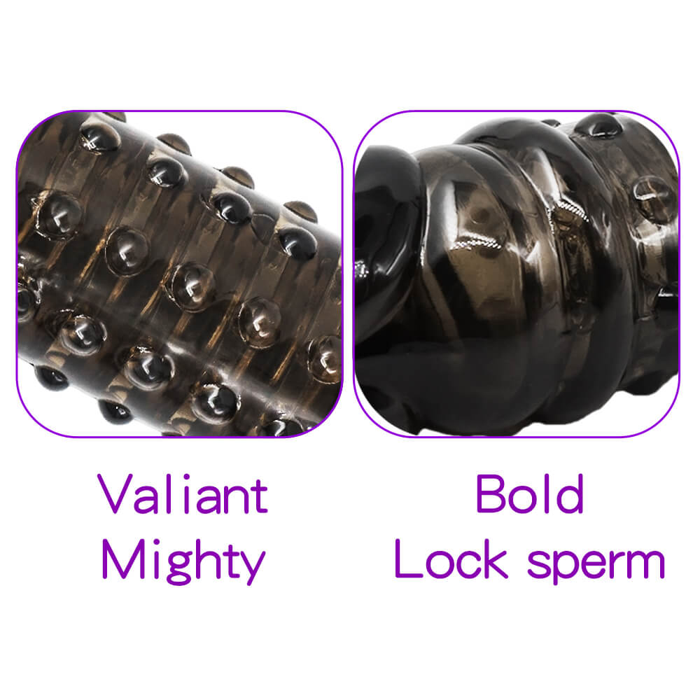 Penis Extender Sleeve Penise Enlargement Condoms Reusable for Adult Male Couple Reusable Condoms Spines Sex Studded