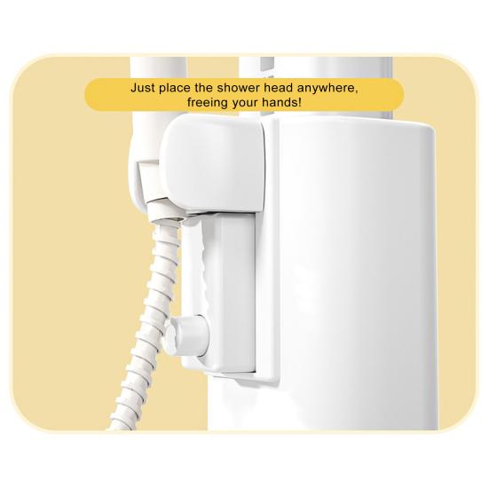 Baby Shower Rack Stand Height Width Adjustable Anti-Slip Bath Tub Holder Duck Design Foldable Portable Toddler Shower Support